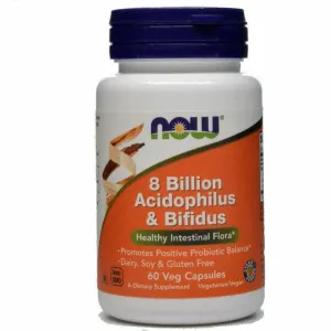 8 Billion Acidophilus & Bifidus 60 caps by NOW
