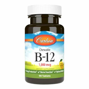 B-12 1000 mcg 90 tabs by Carlson Labs