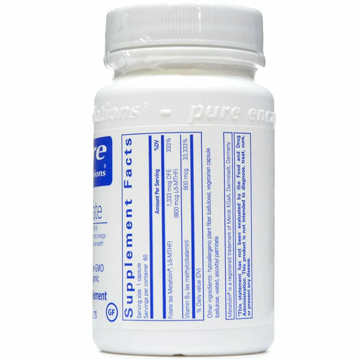 B-12 Folate 60 vcaps by Pure Encapsulations