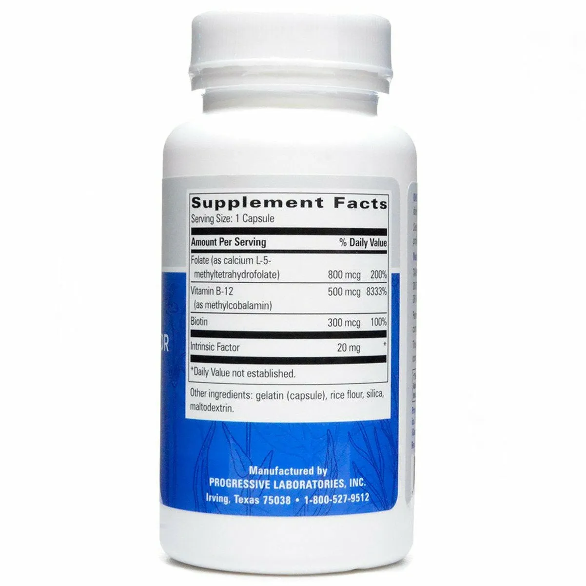 B-12 Intrinsic Factor 60 caps by Progressive Labs