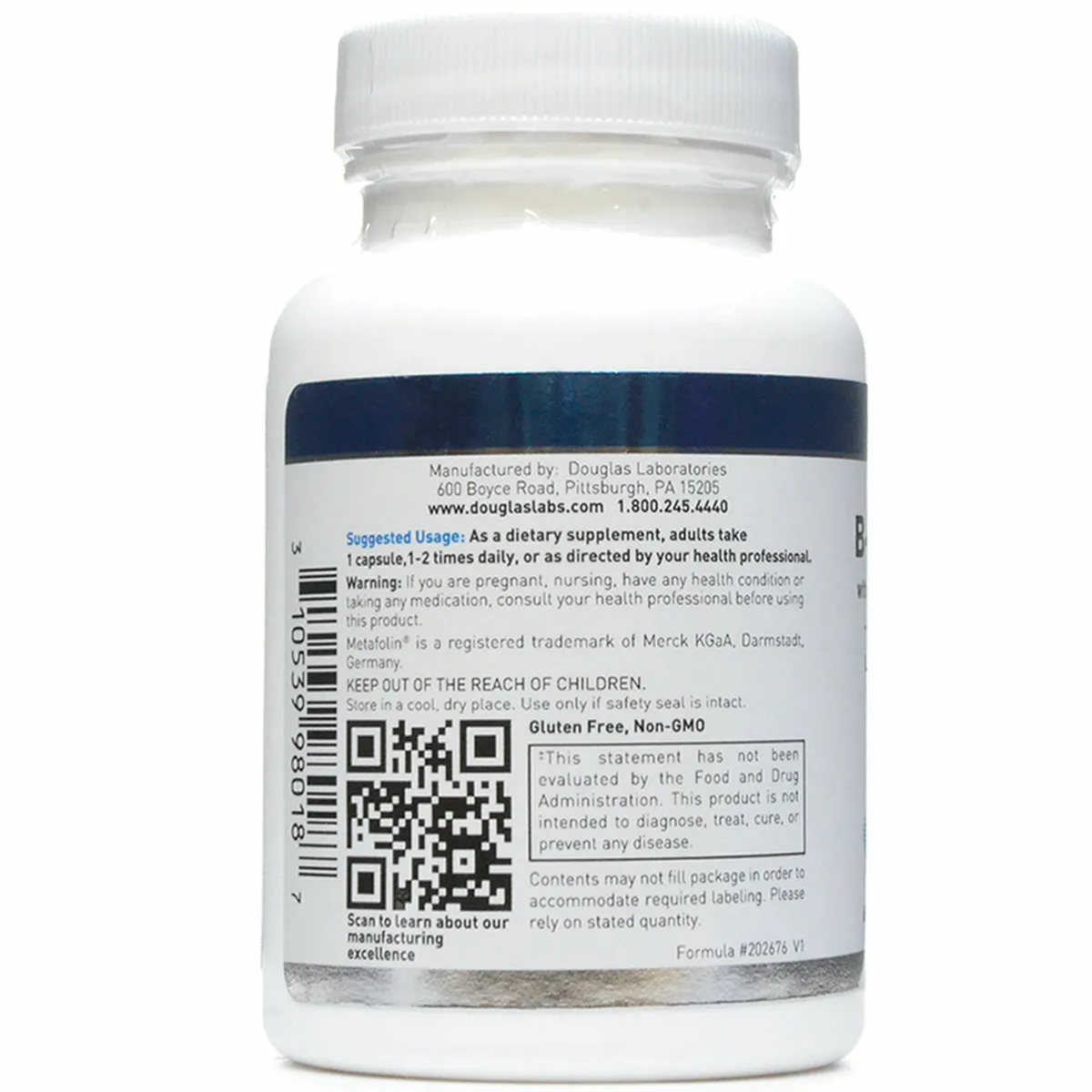B-Complex with Metafolin 60 vcaps by Douglas Labs