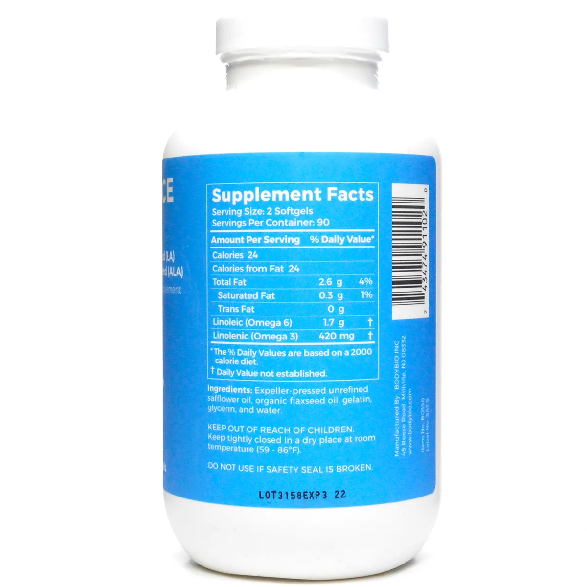 Balance Oil 180 softgels by BodyBio