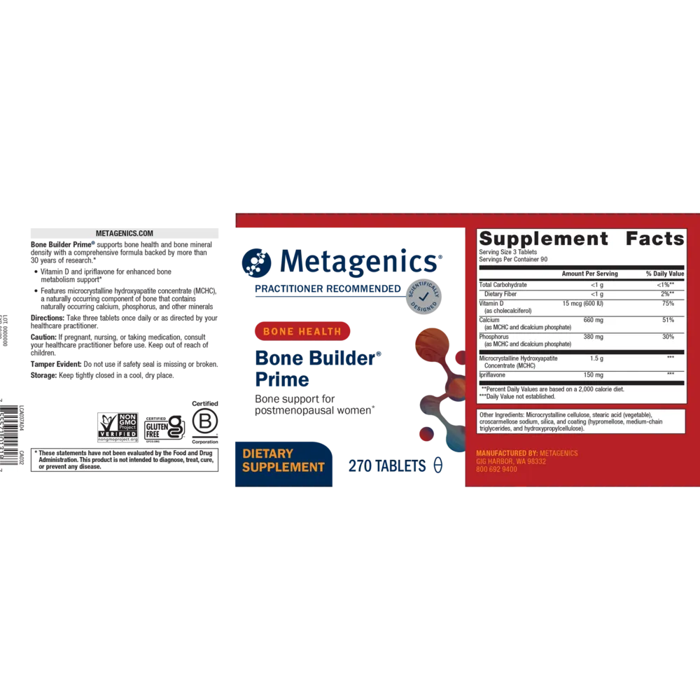 Bone Builder Prime 270 Tablets by Metagenics