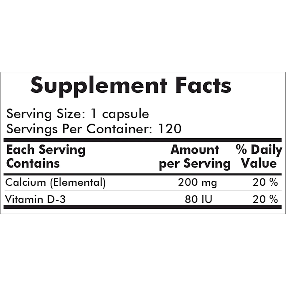 Calcium 200 mg 120 caps by Kirkman Labs