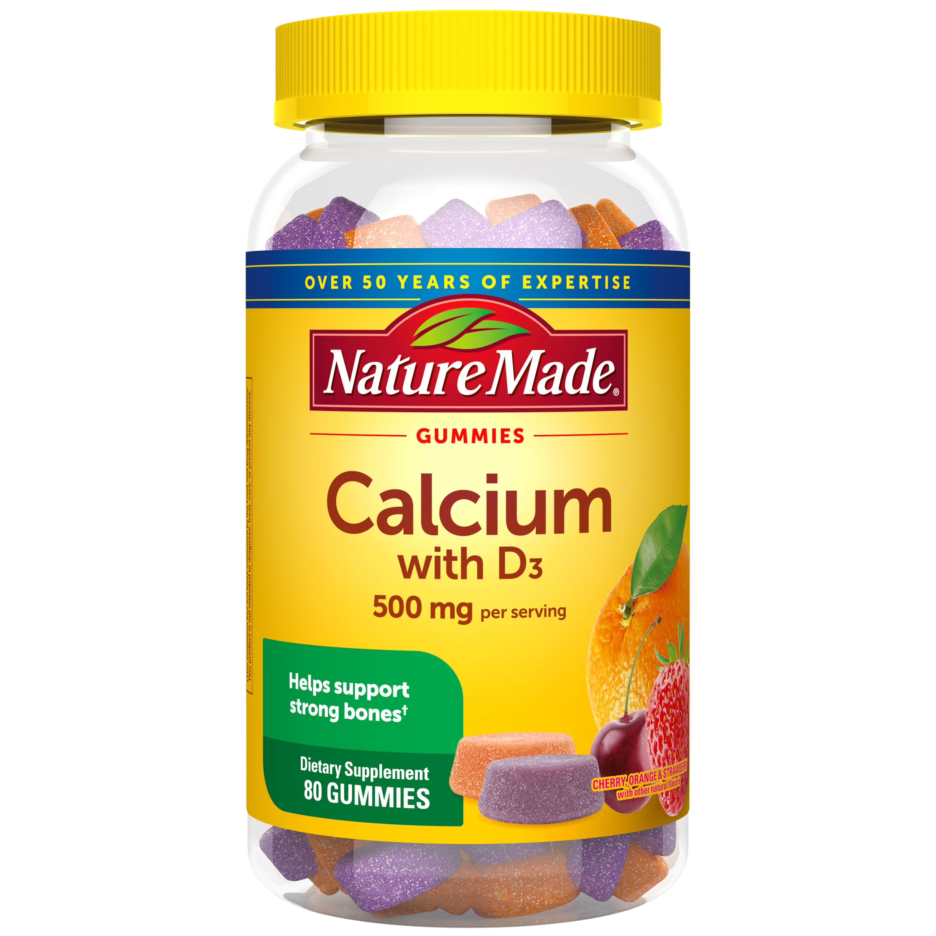 Calcium Gummies 500 mg per serving with Vitamin D3