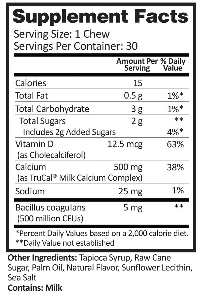 Calcium Soft Chew | Cinnamon Roll