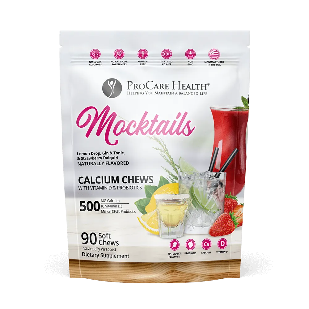 Calcium Soft Chew | Mocktails Assortment | 90 Count