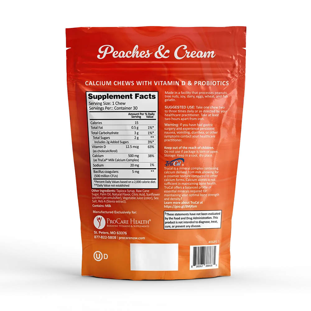 Calcium Soft Chew | Peaches & Cream