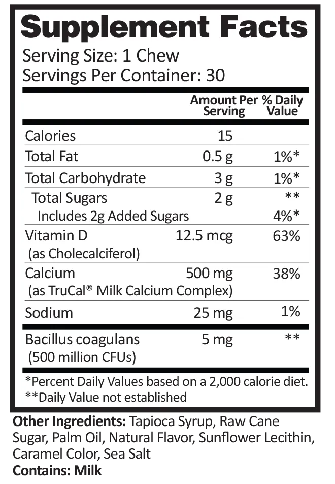 Calcium Soft Chew | Sea Salted Caramel