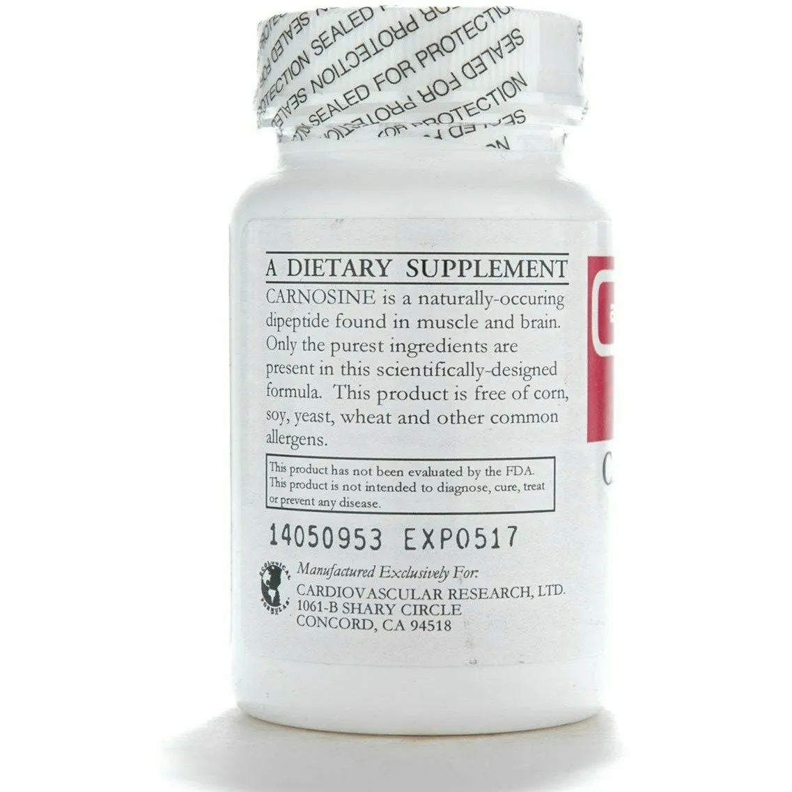 Carnosine 50 mg 60 caps by Ecological Formulas