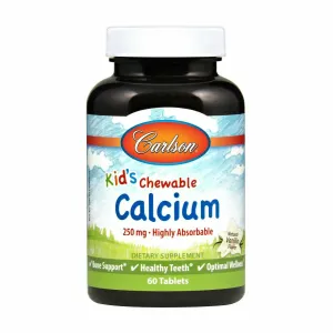 Chewable Calcium 250 mg 60 tabs by Carlson Labs