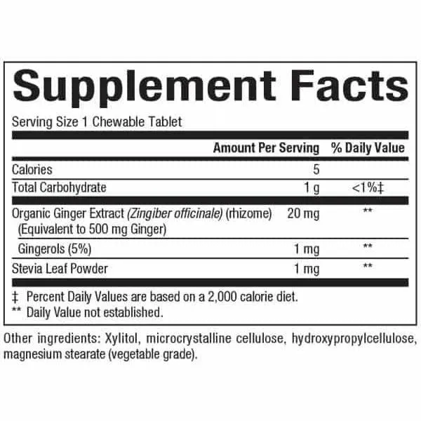 Chewable Ginger 90 tabs By Natural Factors