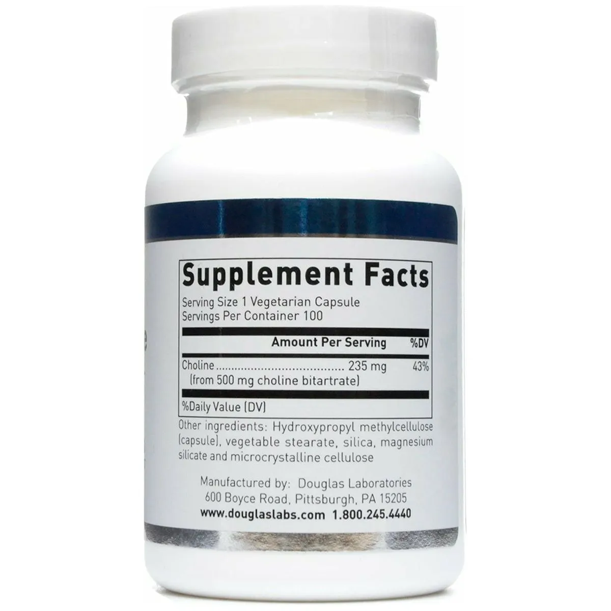 Choline Bitartrate 100 caps by Douglas Labs