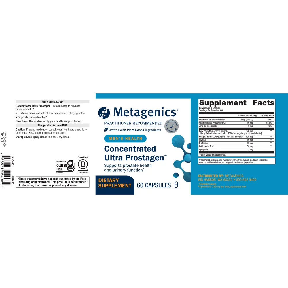 Concentrated Ultra Prostagen 60 Capsules by Metagenics