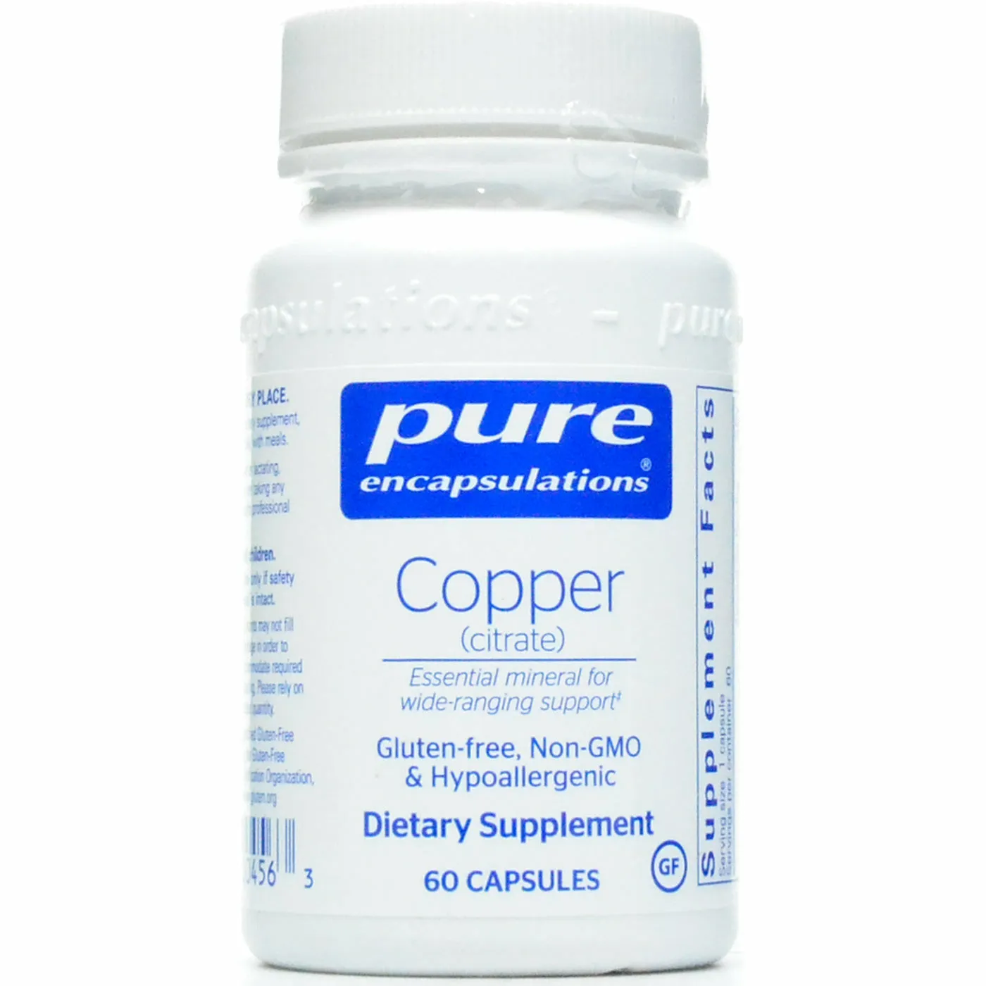 Copper (citrate) 60 vcaps by Pure Encapsulations