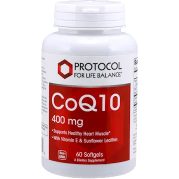 CoQ10 400 mg 60 gels by Protocol For Life Balance