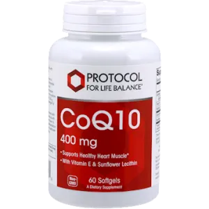 CoQ10 400 mg 60 gels by Protocol For Life Balance