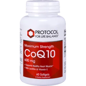 CoQ10 600 mg 60 gels by Protocol For Life Balance