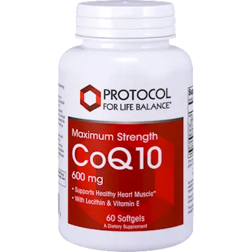 CoQ10 600 mg 60 gels by Protocol For Life Balance