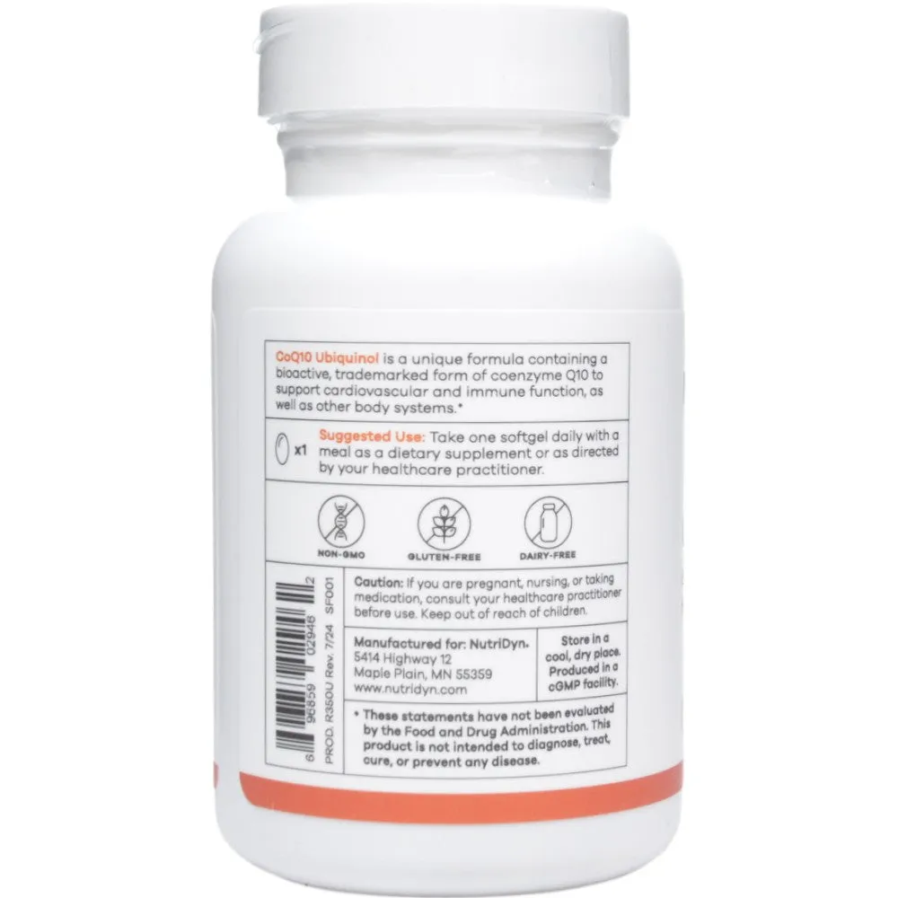 CoQ10 Ubiquinol 100 mg 30 softgels by Nutri-Dyn