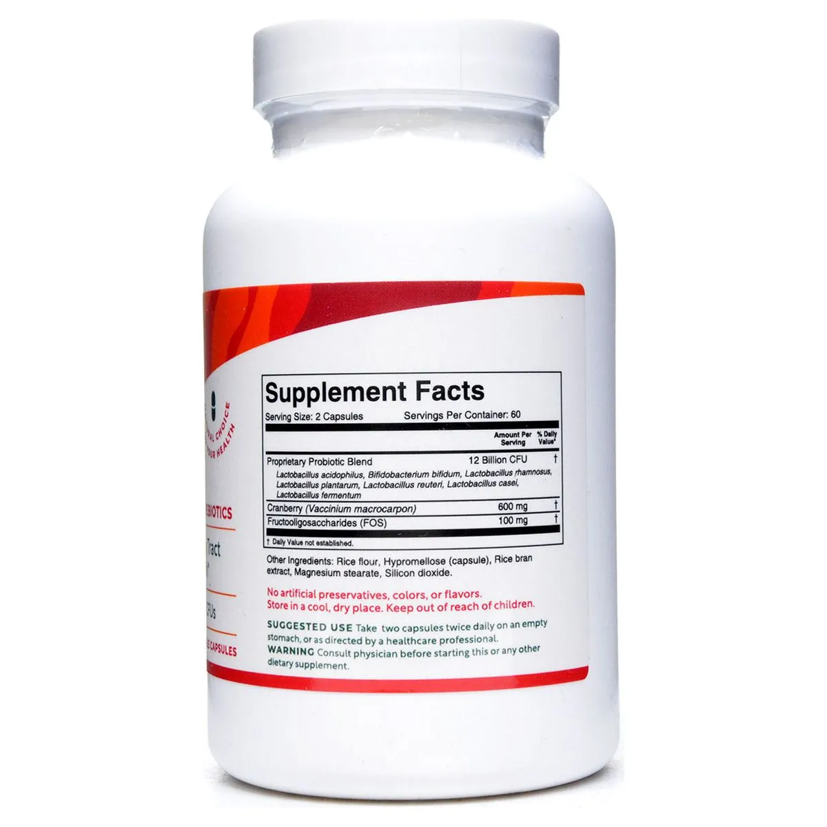 Cranberry Probiotic with Prebiotics 120 veg caps by BioActive Nutrients