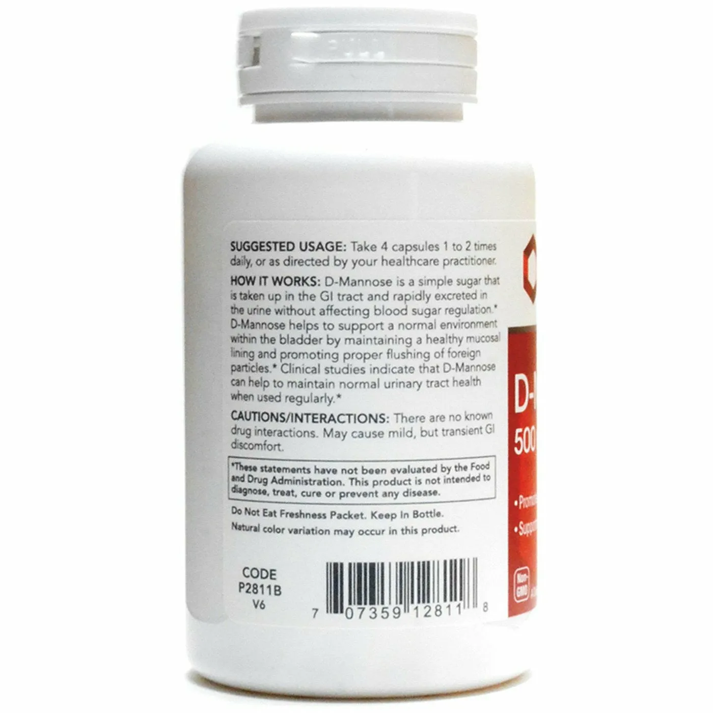 D-Mannose 500 mg 90 caps by Protocol For Life Balance