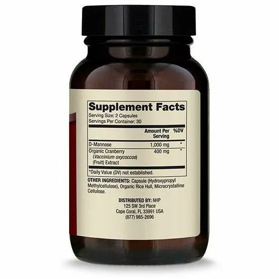 D-Mannose and Cranberry Extract 60 caps by Dr. Mercola