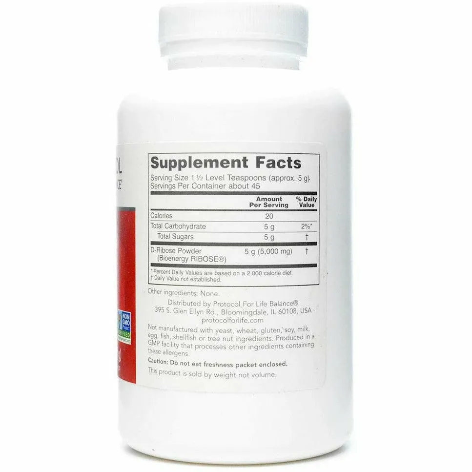 D-Ribose Powder 227 grams by Protocol For Life Balance