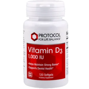D3 1000 IU 120 gels by Protocol For Life Balance