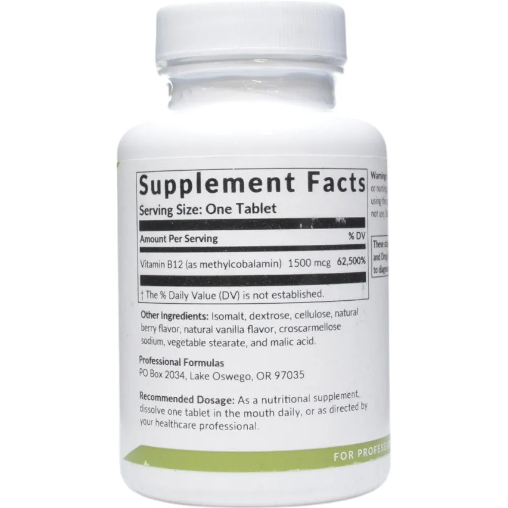 Dissolvable B12 60 tabs by Professional Formulas