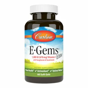 E-Gems Elite 1000 IU 60 gels by Carlson Labs