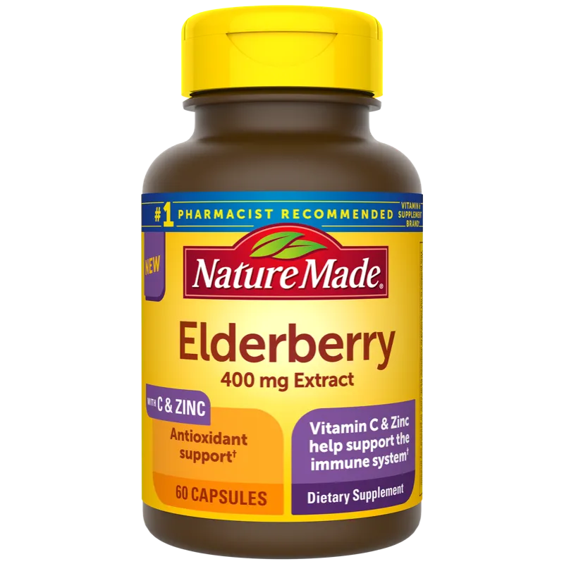Elderberry Capsules with Vitamin C and Zinc