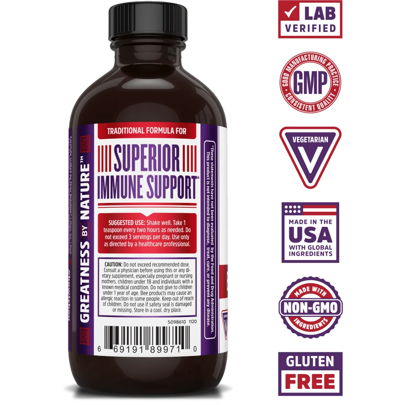 Elderberry Syrup 8 fl oz By ZHOU Nutrition