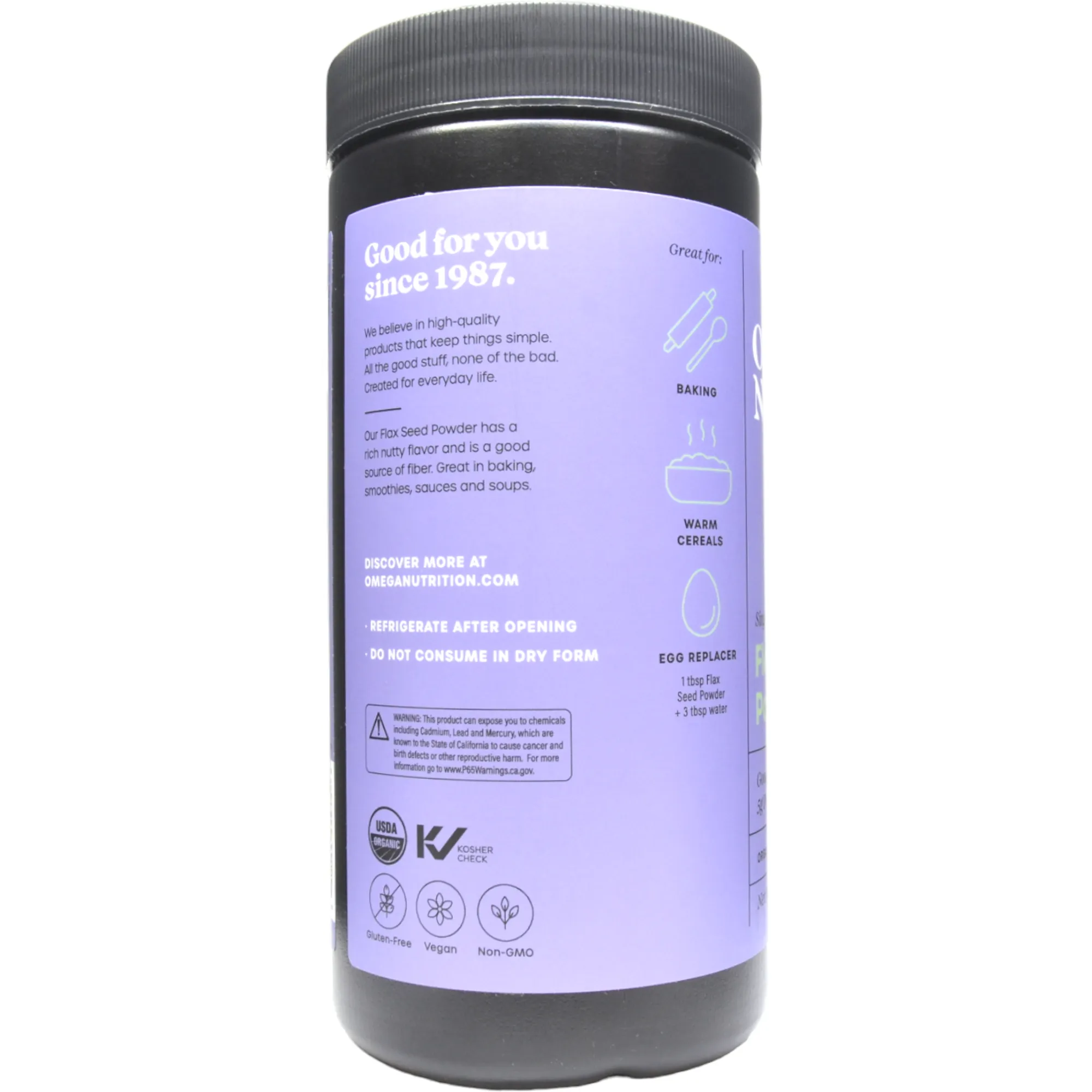 Flax Seed Powder 16 oz by Omega Nutrition