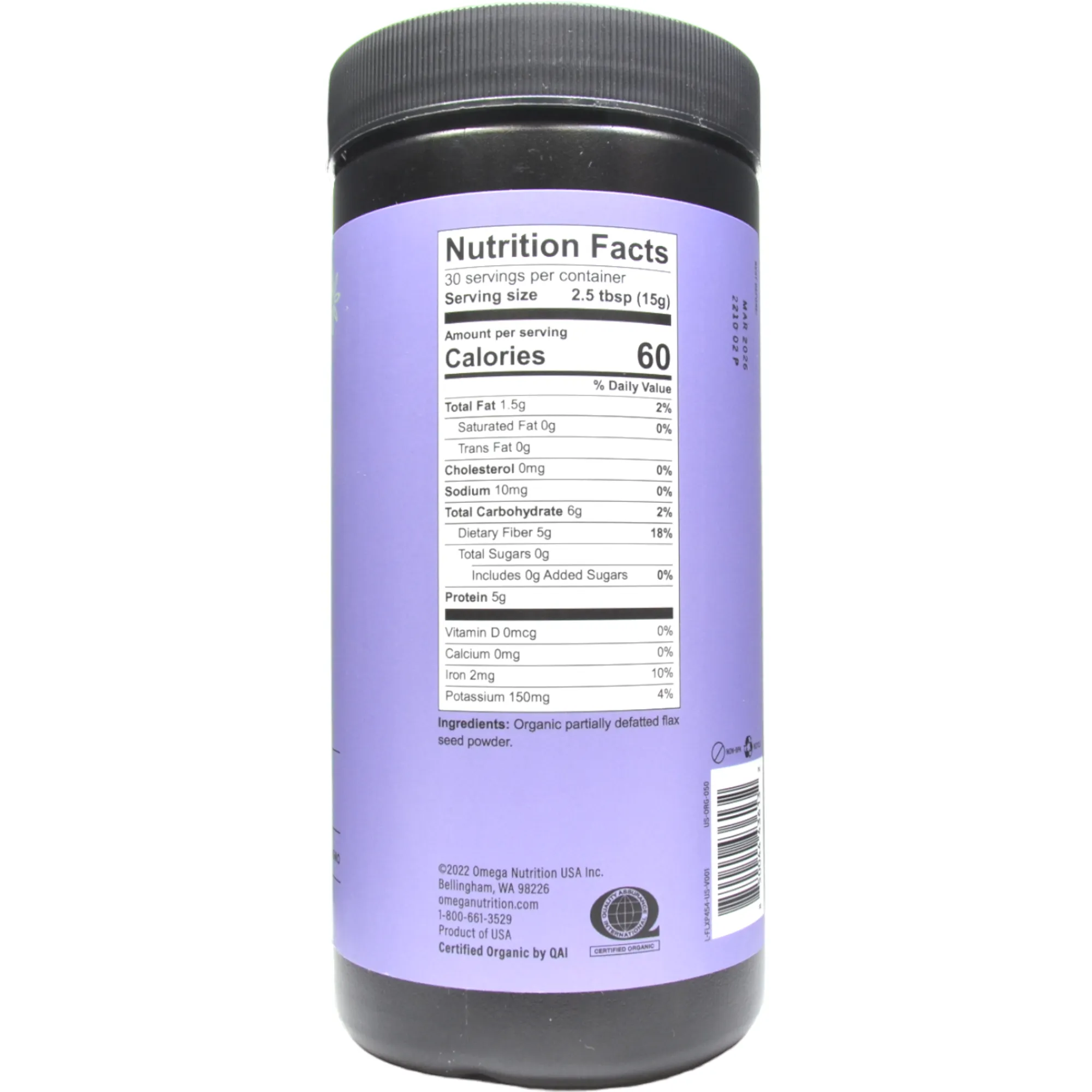 Flax Seed Powder 16 oz by Omega Nutrition