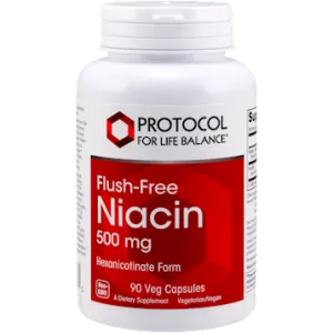 Flush-Free Niacin 500 mg 90 vcaps by Protocol For Life Balance