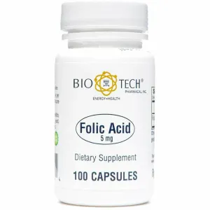 Folic Acid 5 mg 100 caps by Bio-Tech