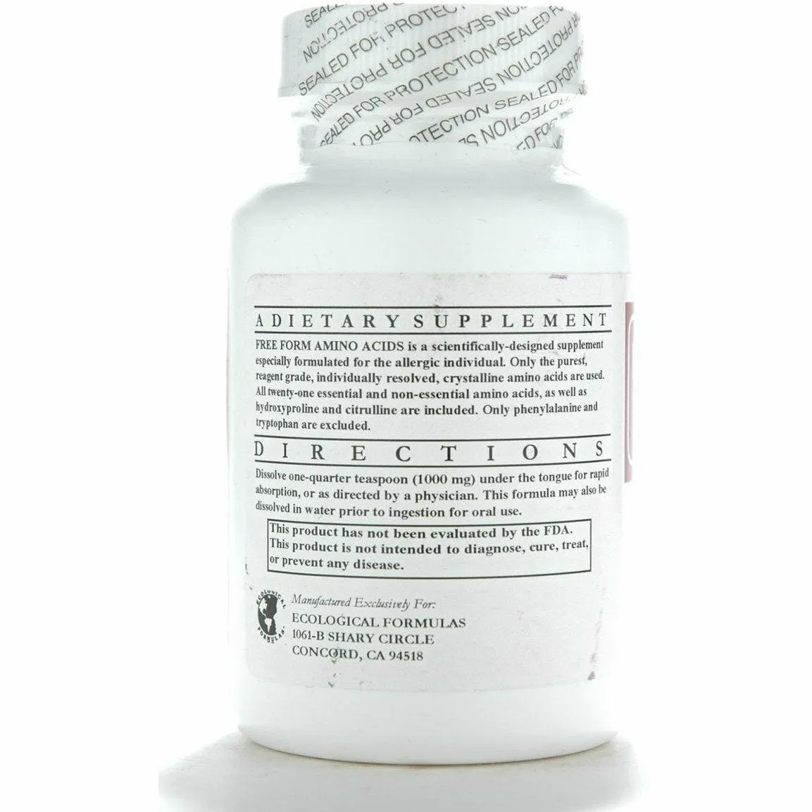 Free-Form Amino Acids 50 gms by Ecological Formulas