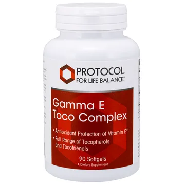 Gamma Vitamin E Complex 90 gels by Protocol For Life Balance