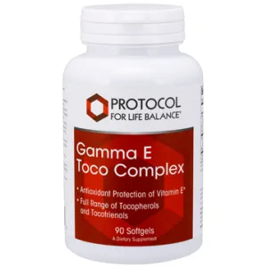 Gamma Vitamin E Complex 90 gels by Protocol For Life Balance