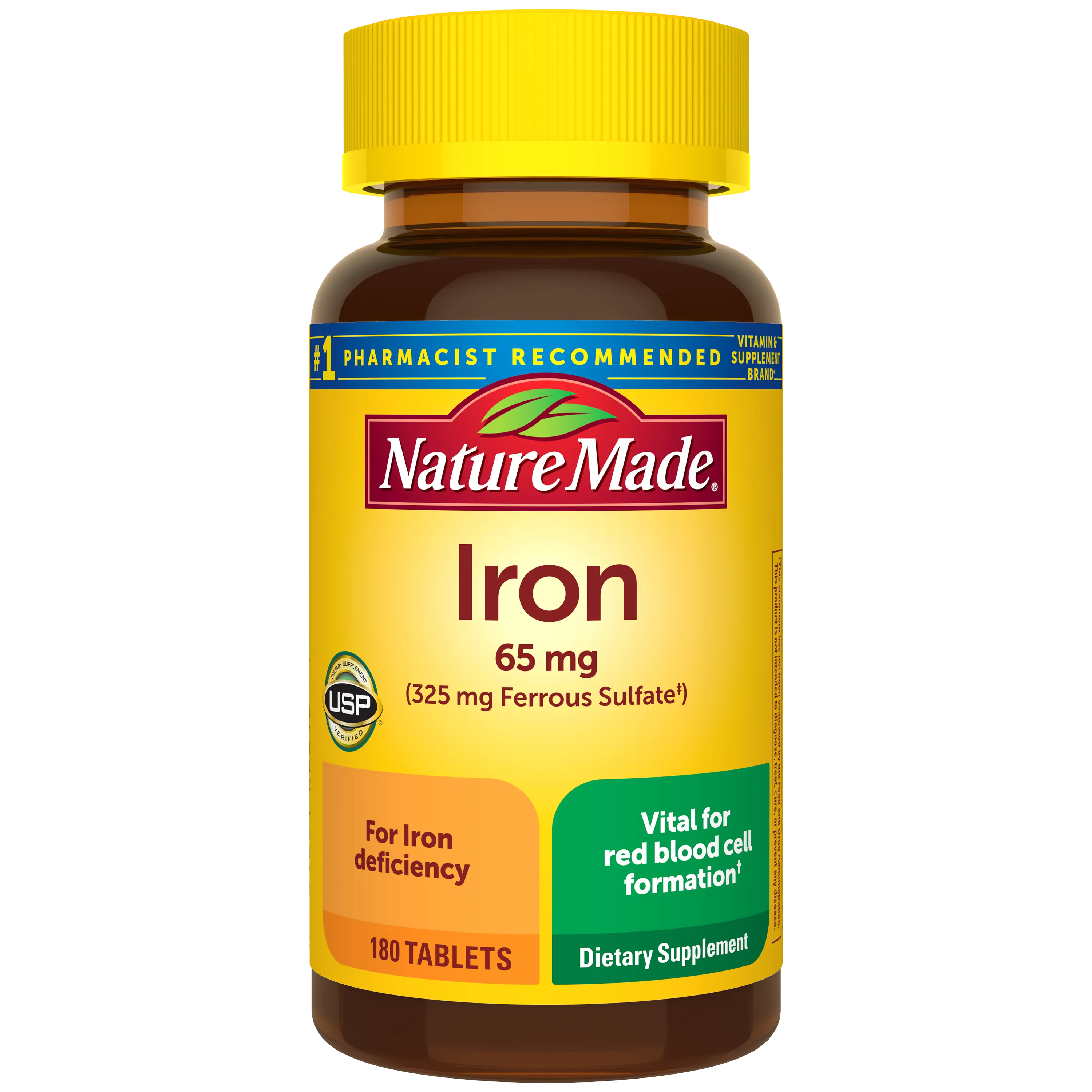 Iron 65 mg Tablets (325 mg Ferrous Sulfate)