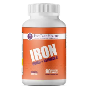 Iron Chelate 60mg   Vitamin C | Bisected Tablet | 90 Count