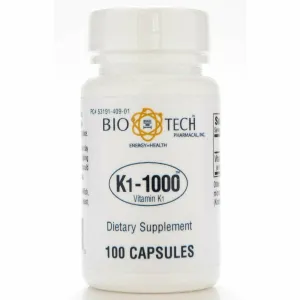 K1-1000 (Vitamin K-1) 100 caps by Bio-Tech