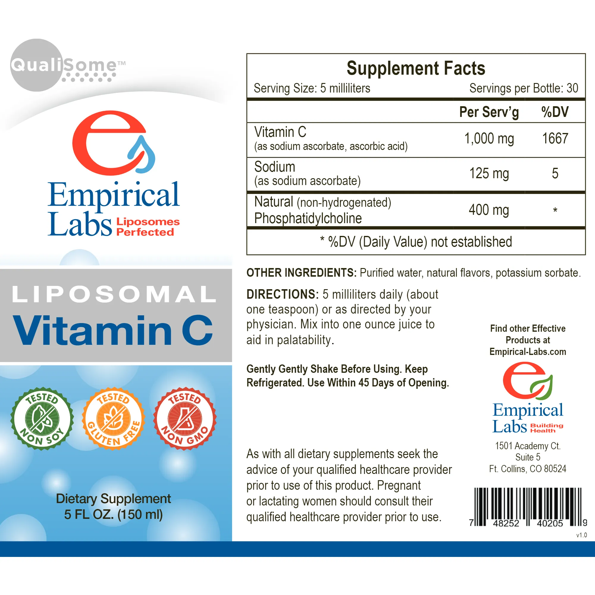 Liposomal Vitamin C 5 oz by Empirical Labs