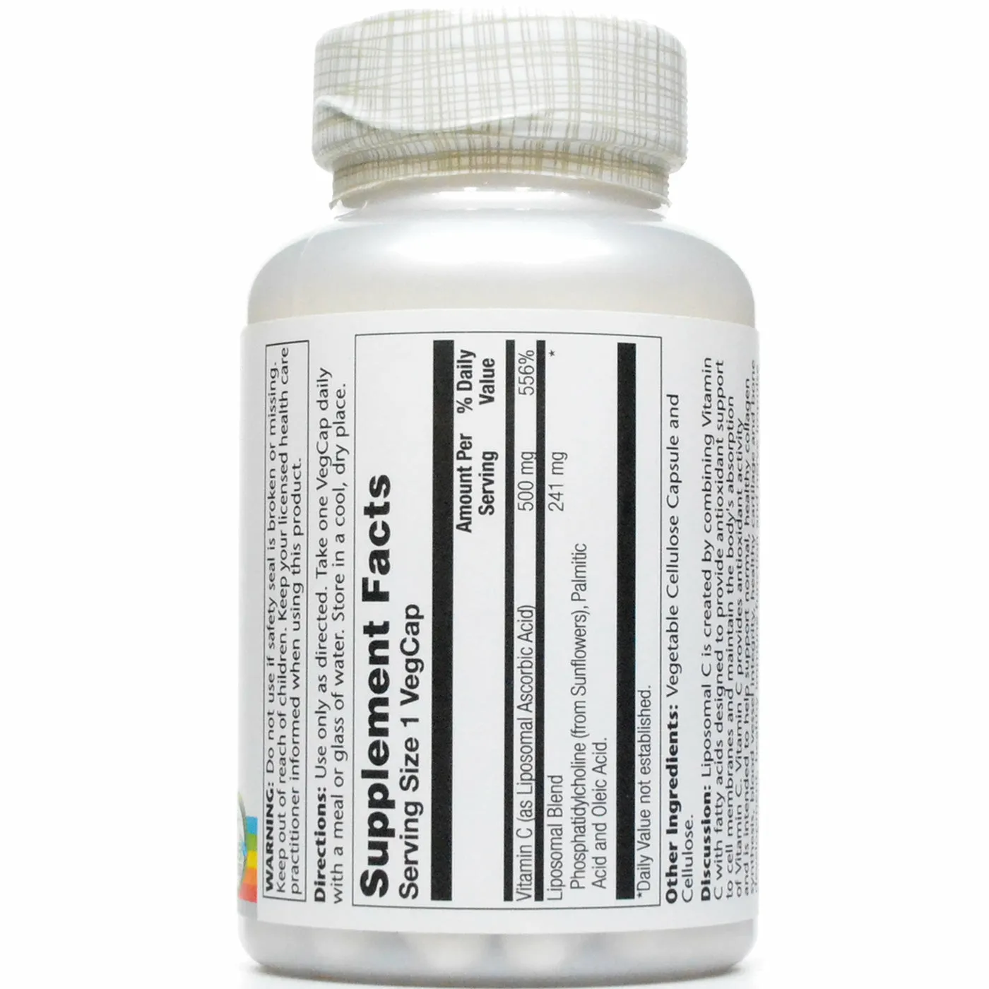 Liposomal Vitamin C 500 mg 100 vegcaps by Solaray
