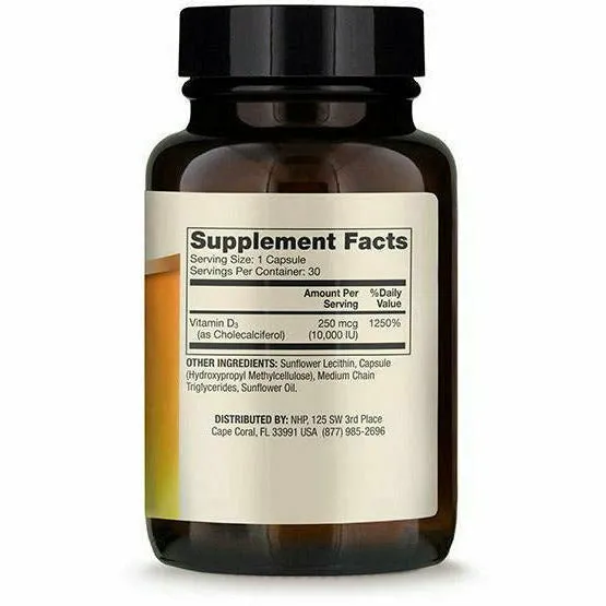 Lipsomal Vitamin D3 10.000 IU 30 caps by Dr. Mercola