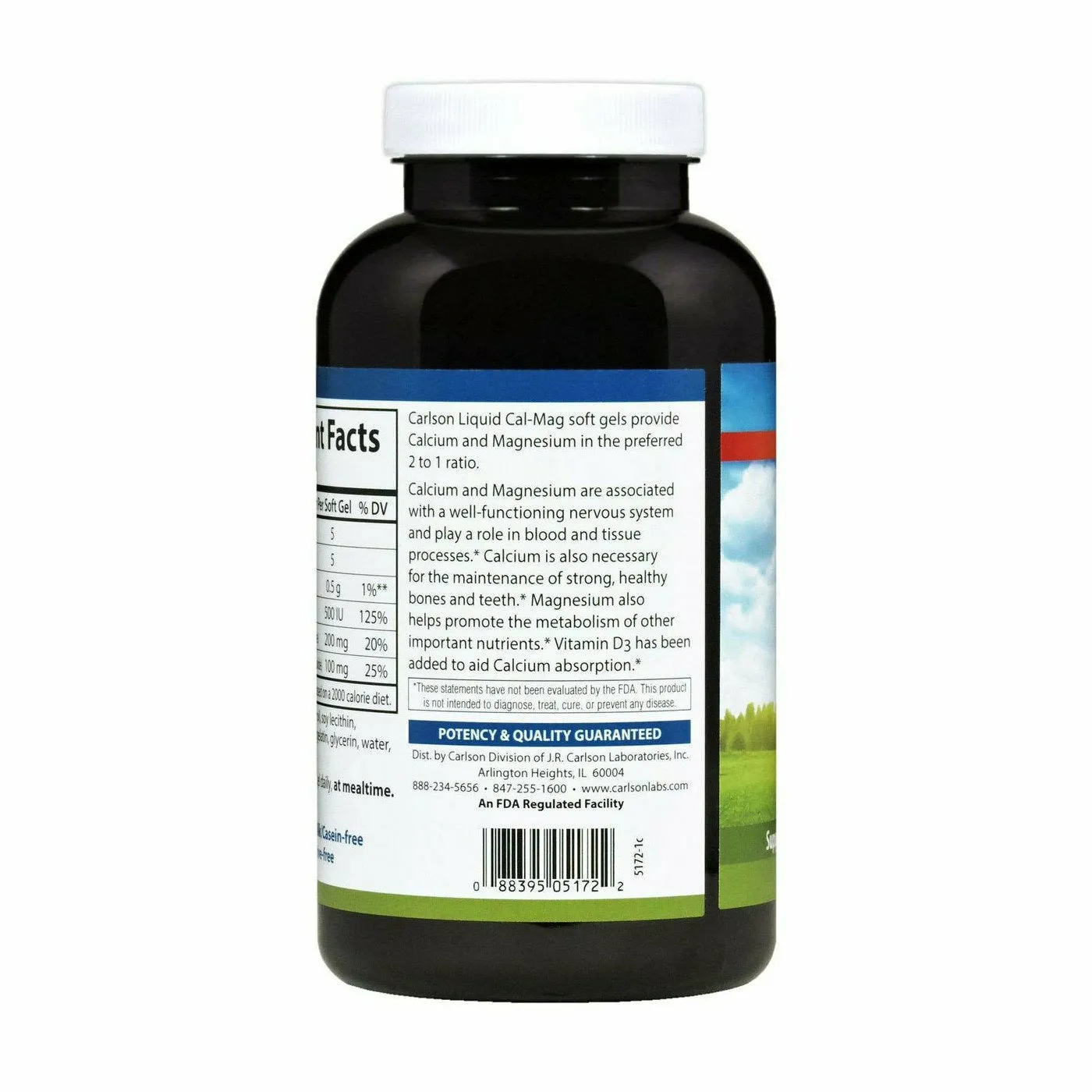Liquid Cal-Mag 250 gels by Carlson Labs