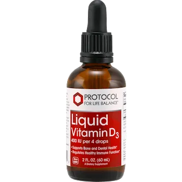 Liquid Vitamin D3 2 oz by Protocol For Life Balance