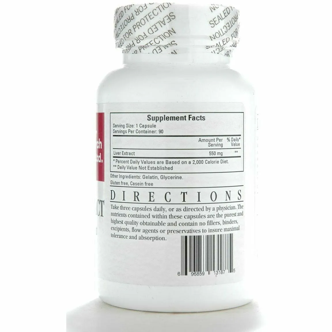 Liver Extract 550 mg 90 caps by Ecological Formulas