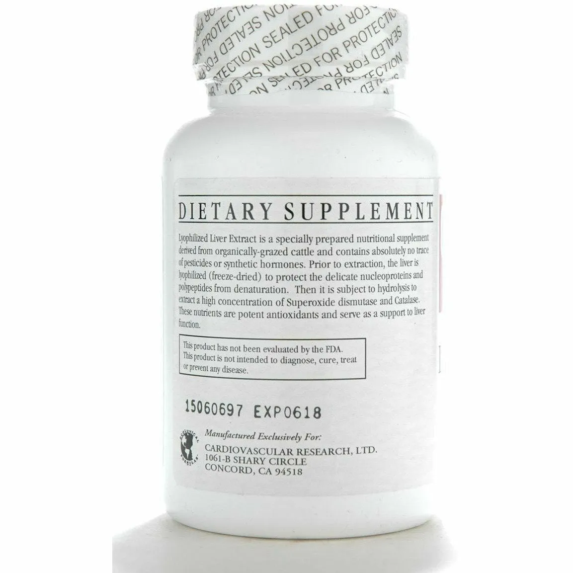 Liver Extract 550 mg 90 caps by Ecological Formulas